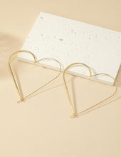 Load image into Gallery viewer, “I HEART YOU” Heart Hoop Earrings