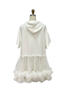 Tiered Tulle Tunic Hoodie