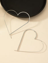 Load image into Gallery viewer, “I HEART YOU” Heart Hoop Earrings