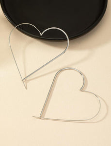 “I HEART YOU” Heart Hoop Earrings