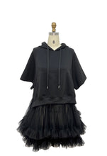 Load image into Gallery viewer, Tiered Tulle Tunic Hoodie