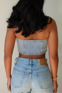 “Heated” Denim Top