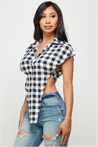 “Checked Out” Top