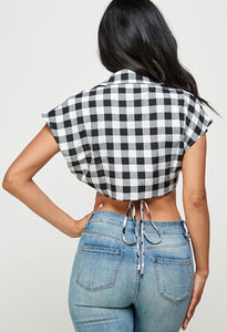 “Checked Out” Top