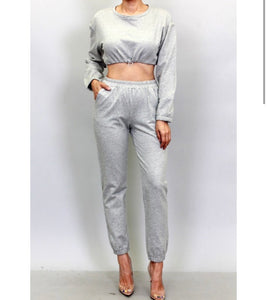 Cropped Jogger Set