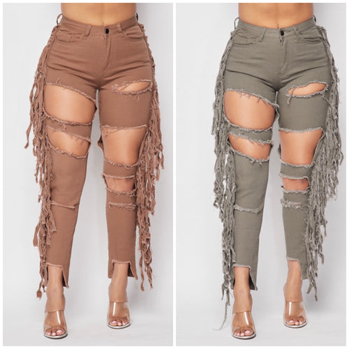 “Shake Things Up” Fringe Jeans