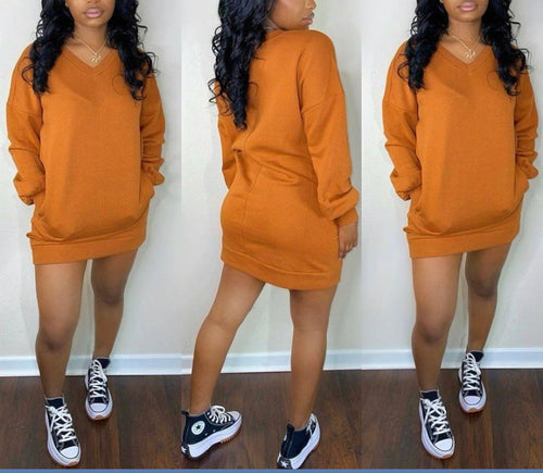 “Chill with me” Sweatshirt Dress