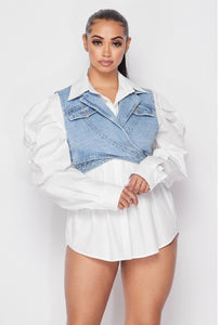 “She’s a Doll” Denim Top