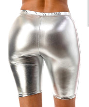 Load image into Gallery viewer, Metallic Biker Shorts