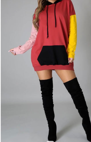 “On the Move” Mini Hoodie Dress